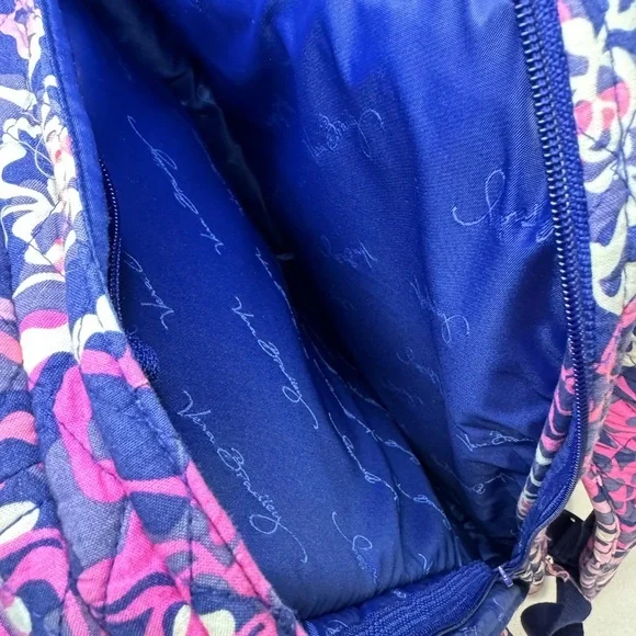 Vera Bradley Large Backpack. Pink and purple floral pattern - Picture 6 of 12
